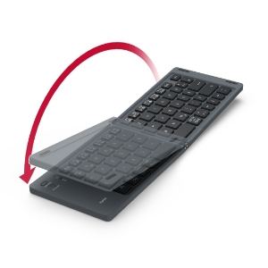 Hama 125136 Tastatur Travel 450,DE Schwarz 