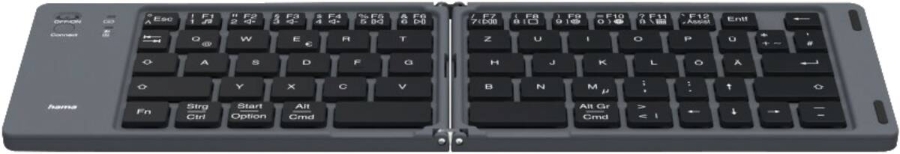 Hama 125136 Tastatur Travel 450,DE Schwarz 