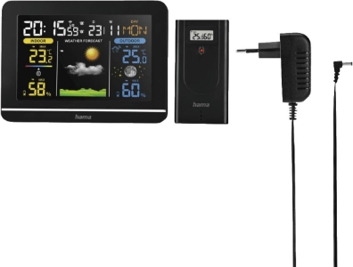 Hama 222242 Wetterstation Usedom Schwarz 