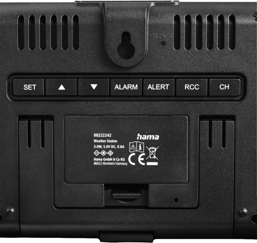 Hama 222242 Wetterstation Usedom Schwarz 