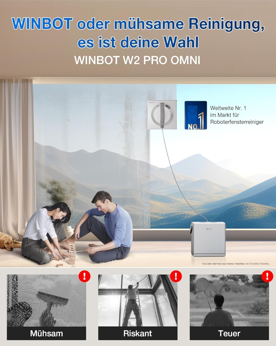Ecovacs WINBOT W2 PRO OMNI Fensterreinigung 