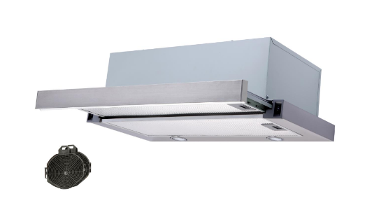 bkitchen DU 6-60 Flach-Dunstabzugsh, 60 cm, Inox, 70 W Motorleistung Luftstrom min./max.: 228 m³/h / 260 m³/h