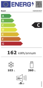 Bosch KGN392WCF Kühl-/Gefrierkombination Stand Weiss No-Frost