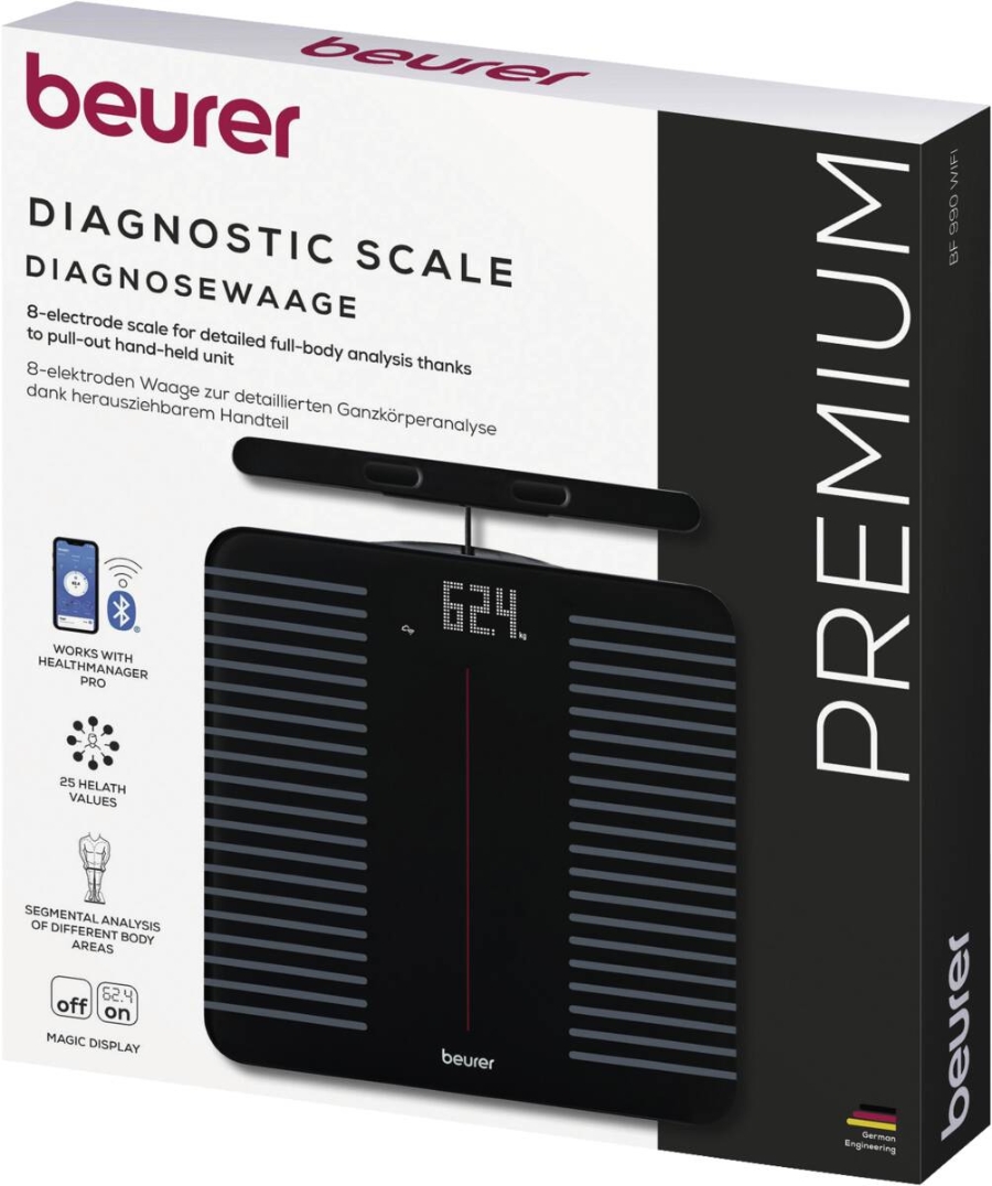 Beurer BF 990 WIFI digitale Segment-Körperanalysewaage  Personenwaage
