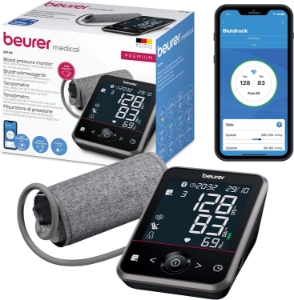 Beurer BM 64 Oberarm-Blutdruckmessgerät Schwarz-Grau 