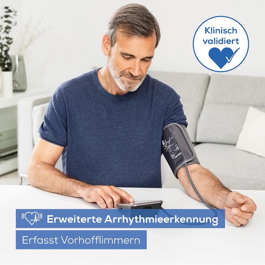 Beurer BM 64 Oberarm-Blutdruckmessgerät Schwarz-Grau 