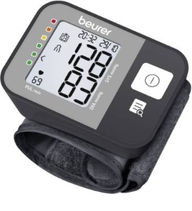 Beurer BC 27  Handgelenk-Blutdruckmessgerät mit Arrhythmie-Erkennun Grau