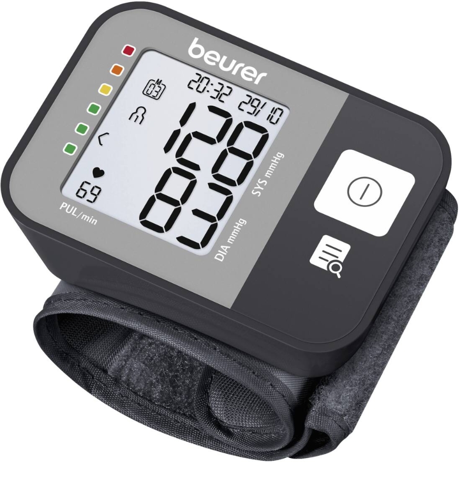 Beurer BC 27  Handgelenk-Blutdruckmessgerät mit Arrhythmie-Erkennun Grau
