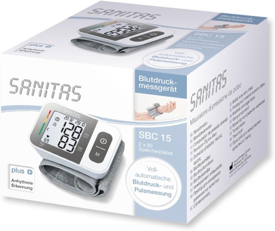 Sanitas SBC 15 - Handgelenk - Automatisch - Grau - Weiß - 2 Benutzer 