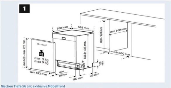 Beko BDIN36432 Geschirrspüler Einbau 60 cm vollintegriert 