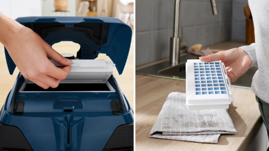 Bosch BGL8XPER Serie 8  Staubsauger mit Beutel XL-Polsterdüse, XXL-Fugendüse, 700 W, blau 