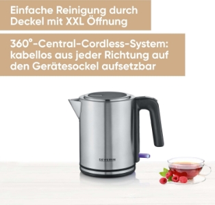 Severin WK3489 Wasserkocher, 1,0 L, 2200 W, inox 