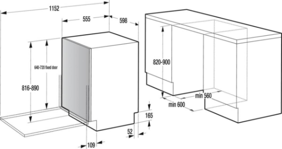 Gorenje GV673A66 Geschirrspüler Einbau vollintegriert 60cm mit Besteckschublade
