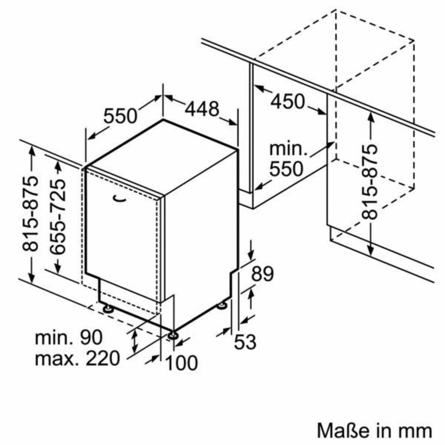 Siemens SR63EX25KE Geschirrspüler Einbau vollintegriert 45 cm 