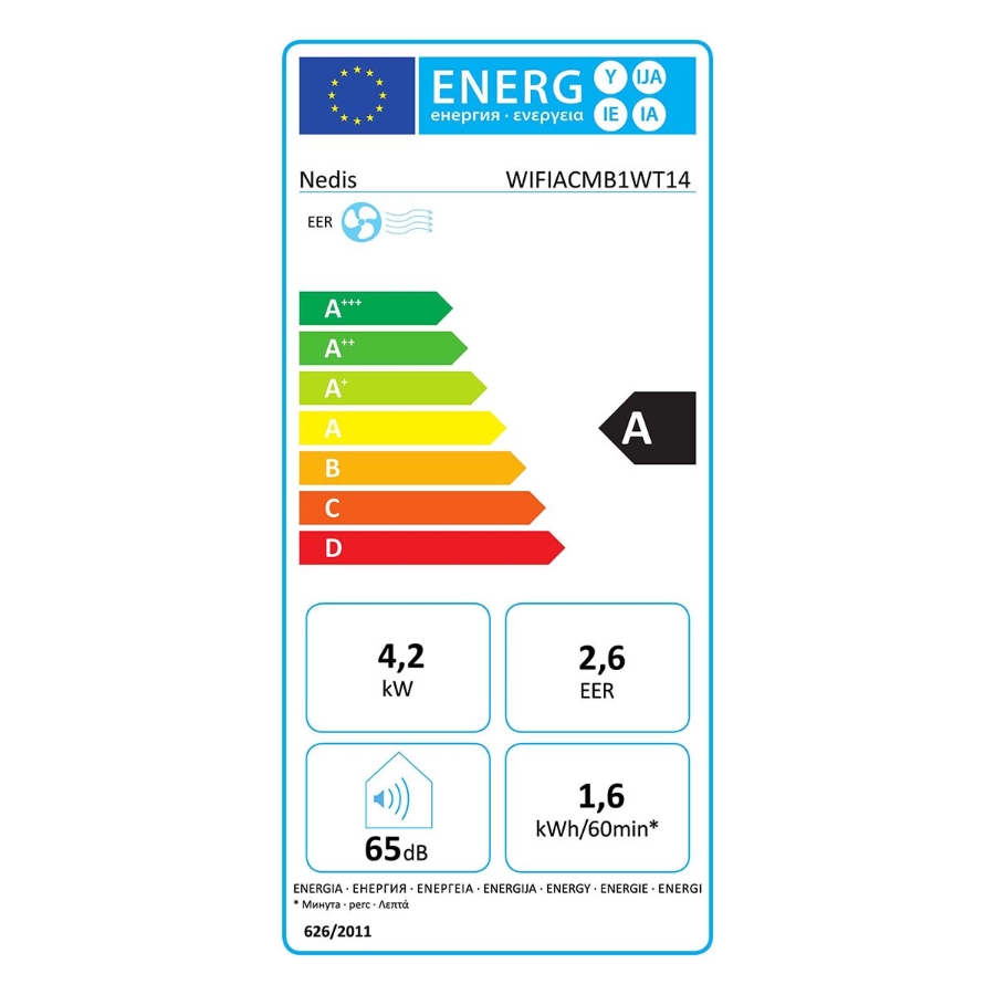 Nedis WIFIACMB1WT14  SmartLife 3-in-1-Klimaanlage Wi-Fi | 14000 BTU | 120 m³ | Entfeuchtung | 