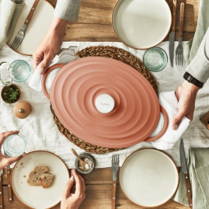 Tefal E26006 Lov Gusseisen Ovaler Bräter 34 cm terracotta orange  34 x 17.30 cm