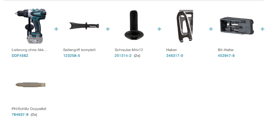 Makita DDF458Z Akku-Bohrschrauber LXT 18 V • 91 Nm • 2.000 U/min
