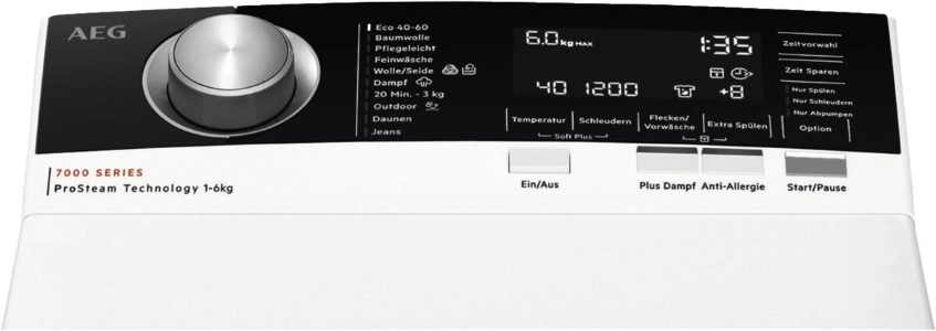 AEG LTR7A80560 Waschmaschine Toplader Weiss 6kg 1500 U/min 