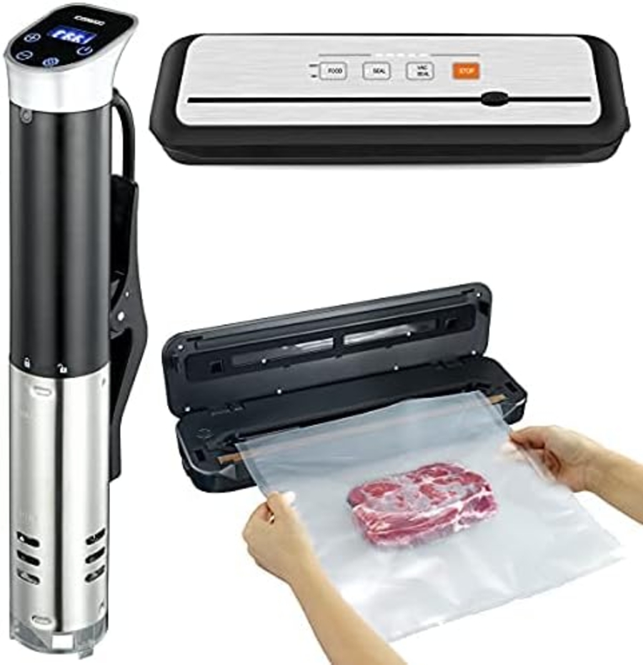 Melissa Sous Vide Stick inklusive Vakuumiergerät „Set“ Das perfekte Sous Vide Set für Profis und Einsteiger