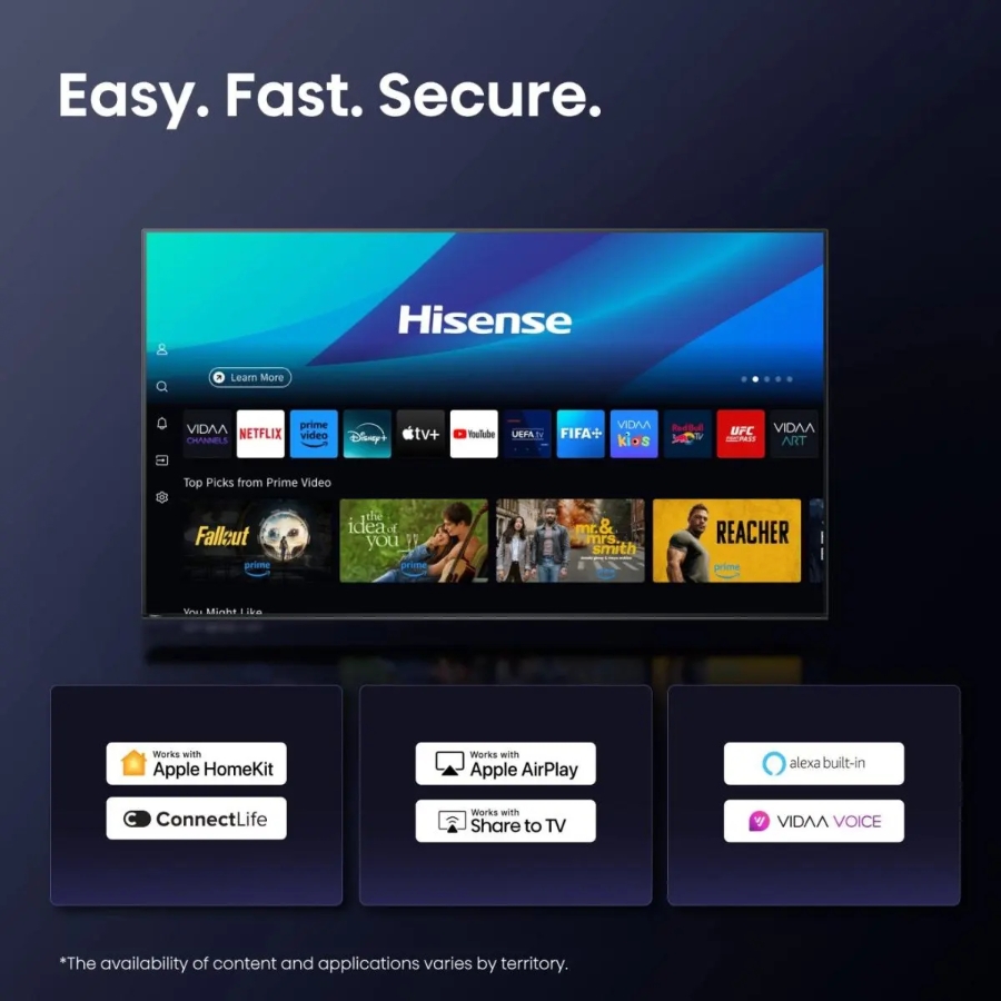 Hisense 65U7Q Fernseher ULED MiniLED Smart TV 4K 144 Hz  