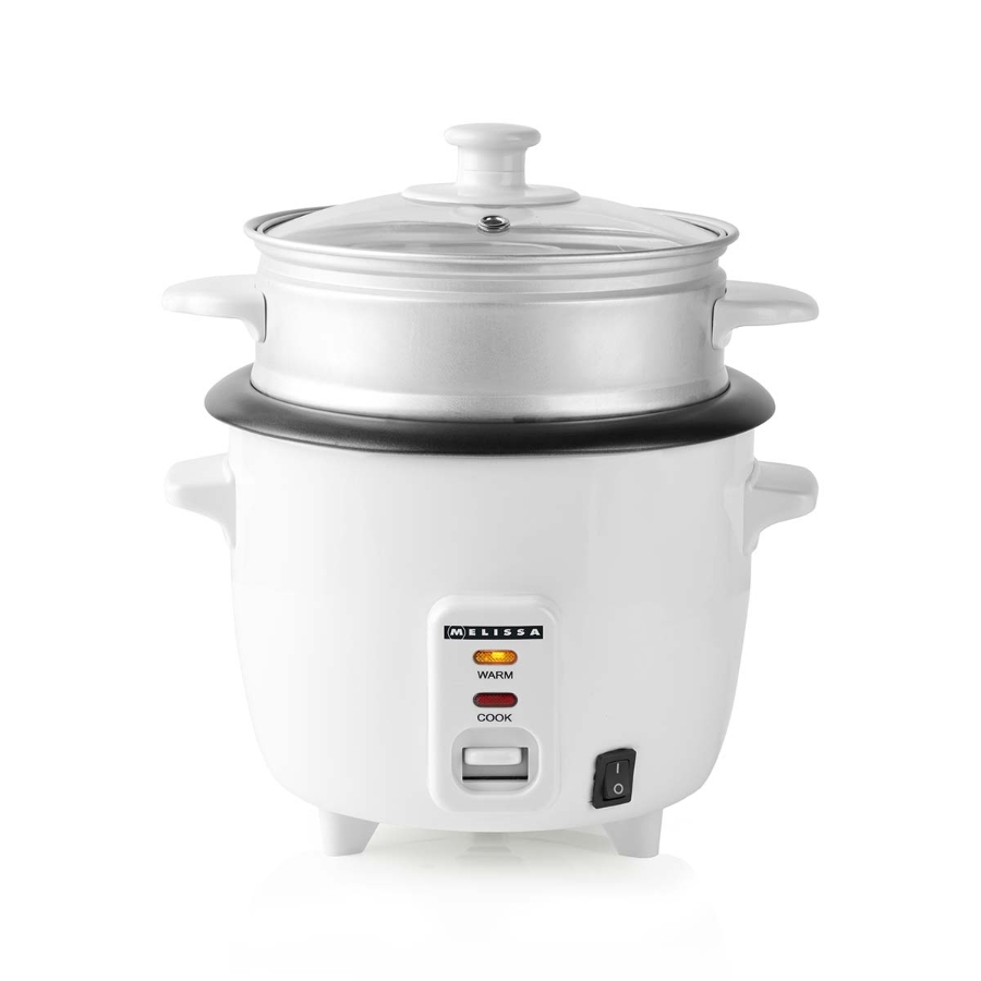 Melissa Reiskocher 0,6 l | 300 W | Antihaftbeschichtung | Abnehmbare Schüssel | Dampfgareinsatz | Warmhaltefunktion |Automatische