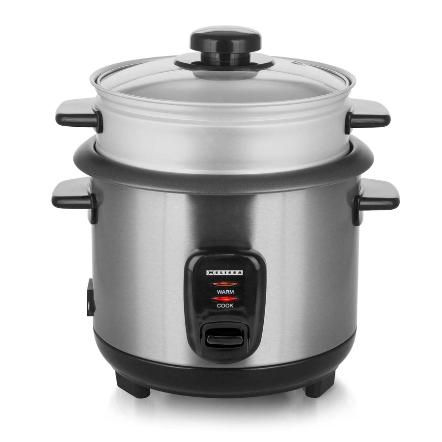 Melissa Reiskocher 1,0 l | 400 W | Antihaftbeschichtung | Abnehmbare Schüssel | Dampfgareinsatz | Warmhaltefunktion  Automatische