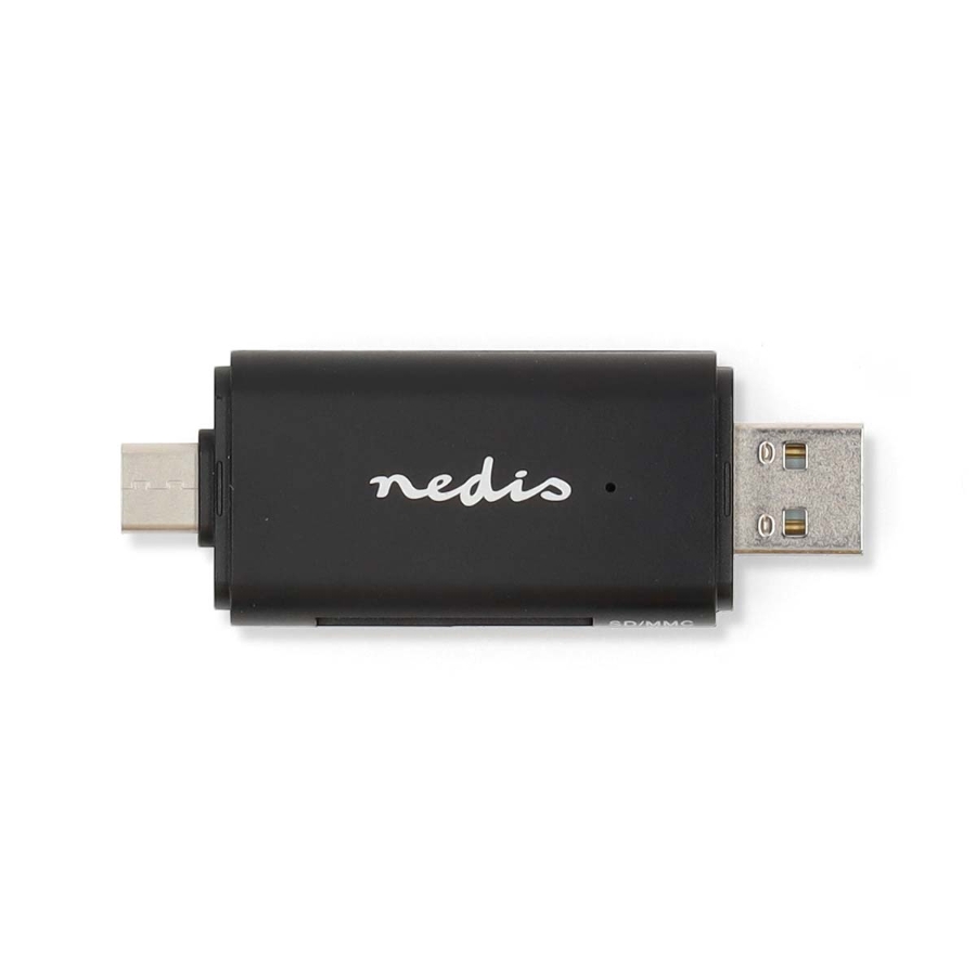 Nedis CRDRU2110BK Kartenleser microSD (TF) / microSDHC (TF) / microSDXC (TF) / SD / SDHC /