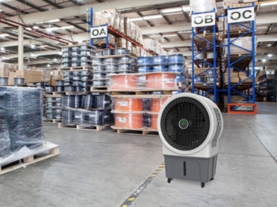 BE COOL BC52ACP2501 Premium Luftkühler mit 52L Wassertank  weiß/grau