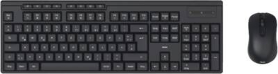 Hama 173056 Funktastatur mit Maus "WKM-200", kabellos, 8  Media-Tasten, Schwarz