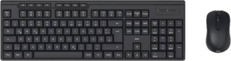 Hama 173056 Funktastatur mit Maus "WKM-200", kabellos, 8  Media-Tasten, Schwarz