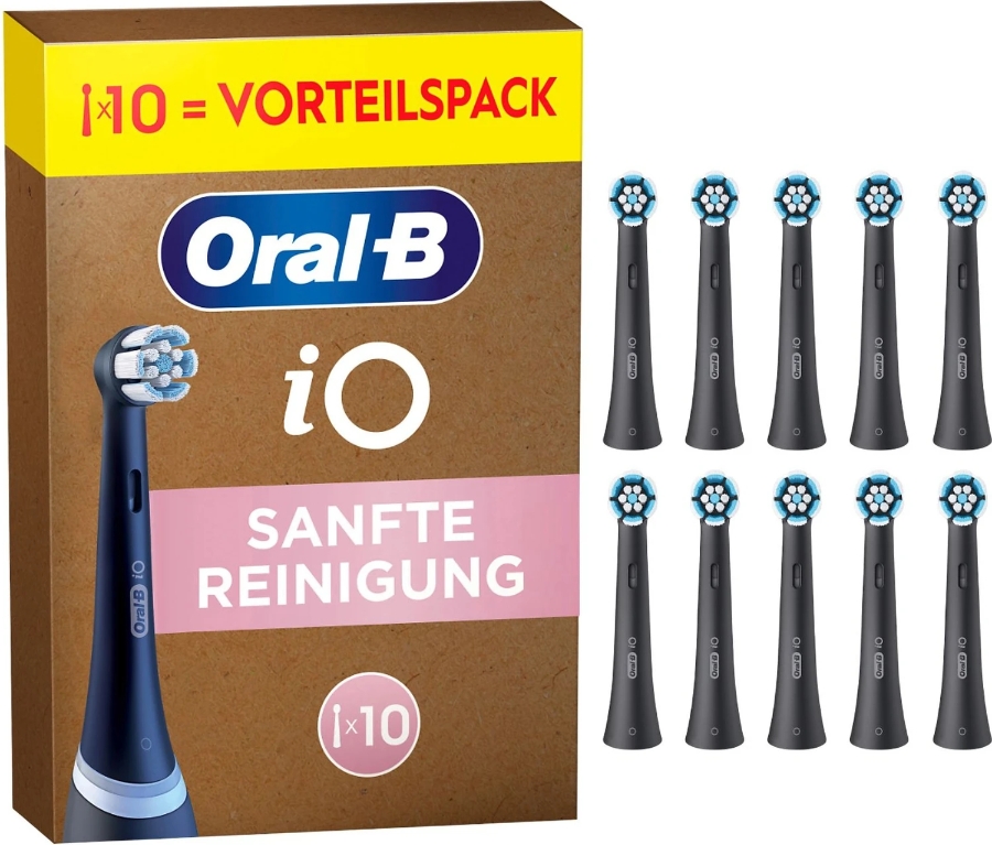 Oral-B Aufsteckbürsten iO Sanfte Reinigung Schwarz 10er FFU 