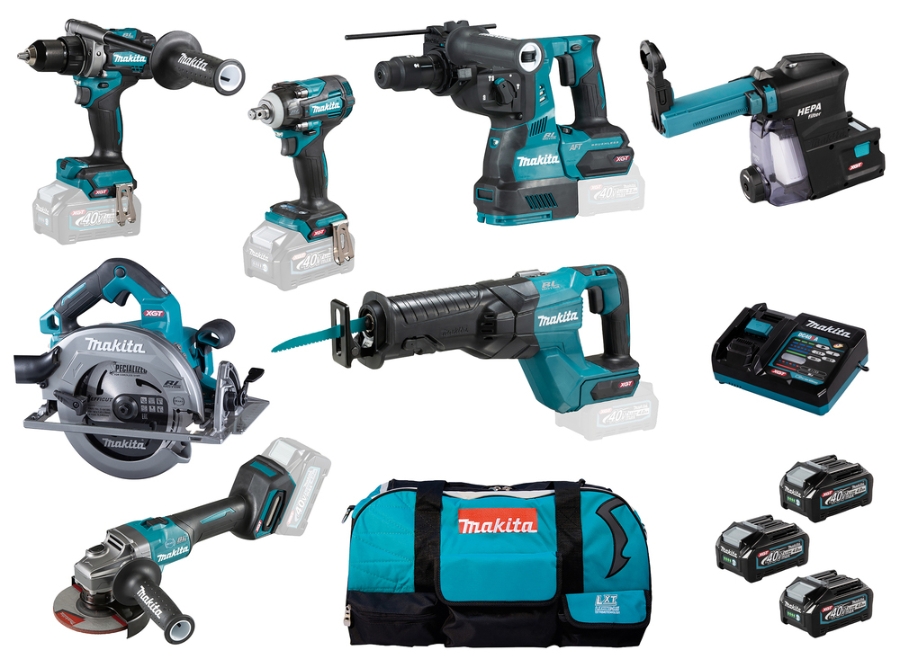 Makita DK0154G603 Akku-Spezialset XGT 40 V max  Lieferung inkl. Transporttasche, 3x 4,0 Ah Akkus