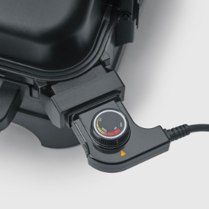 Severin PG 8597 Tischgrill  Elektro-Grill für Balkon 2300W BBQ Grill mit Haube ,max 230 °C matt-schwarz
