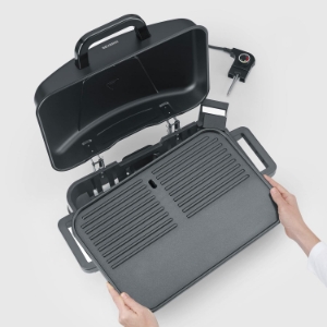 Severin PG 8598 Tischgrill  Elektro-Grill für Balkon 2300W BBQ Grill mit Haube ,max 230 °C matt-schwarz