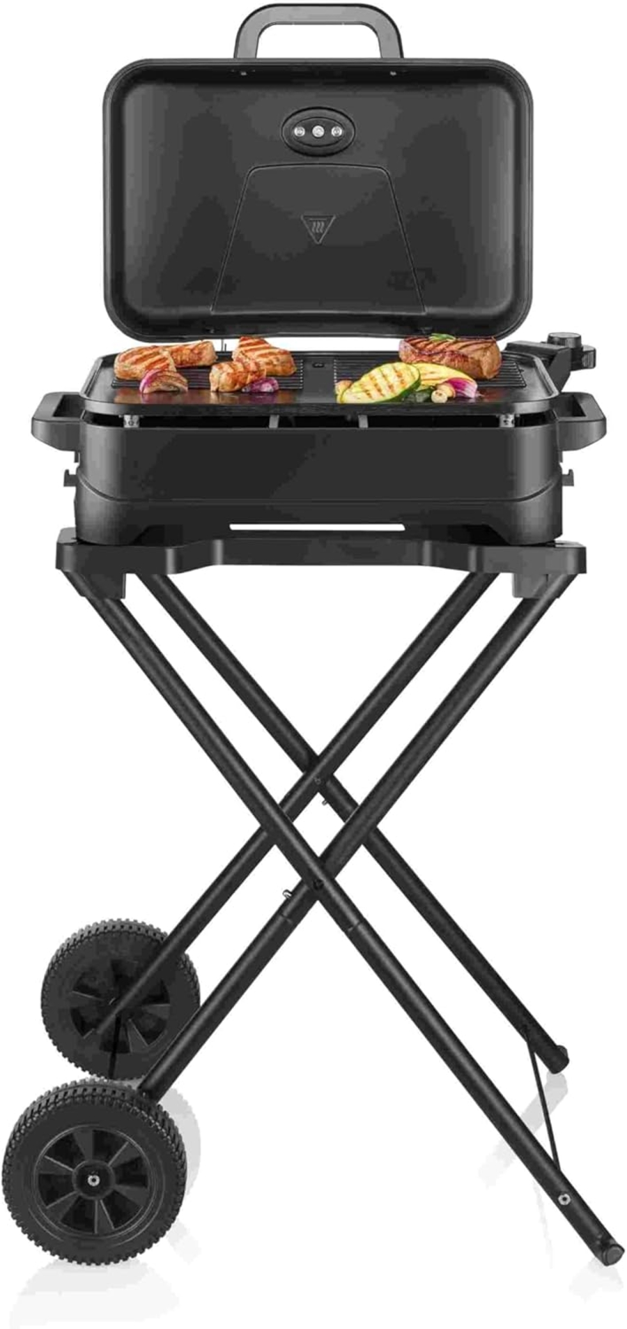 Severin PG 8598 Tischgrill  Elektro-Grill für Balkon 2300W BBQ Grill mit Haube ,max 230 °C matt-schwarz