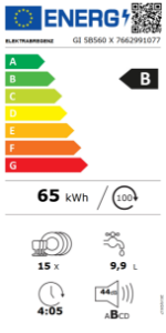 Elektrabregenz GI 5B560 X Geschirrspüler Einbau 60 cm teilintegriert 