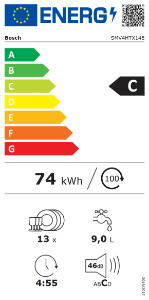 Bosch SMV4HTX14E Geschirrspüler Einbau vollintegriert  60cm  