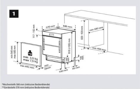 Elektrabregenz GIS 5C180 X Geschirrspüler Einbau, integrierbar 45cm 
