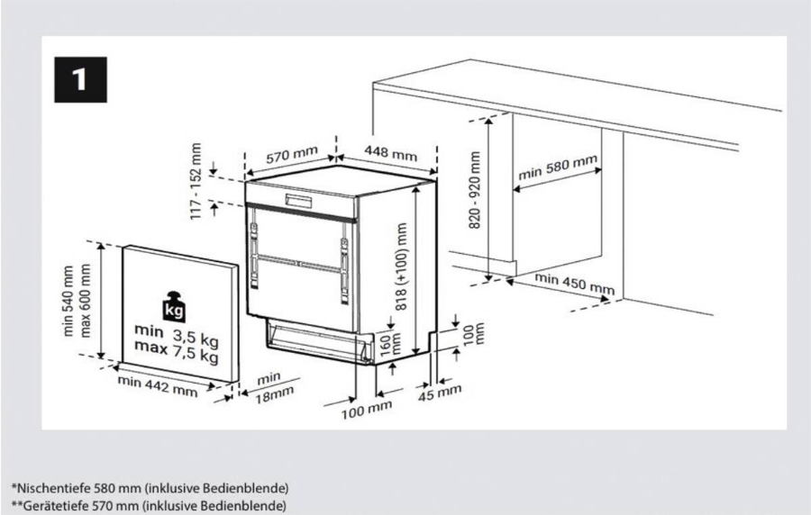 Elektrabregenz GIS 5C180 X Geschirrspüler Einbau, integrierbar 45cm 