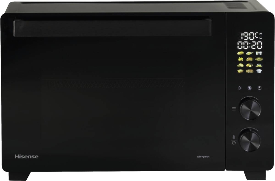 Hisense HOM30AF  Mini-Ofen/30 L Kapazität/1800 W Leistung/230° max.  Ofentemperatur/Umluftfunktion Schwarz