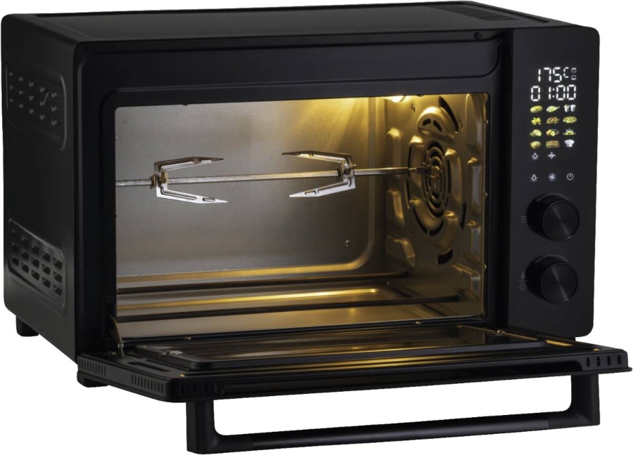 Hisense HOM30AF  Mini-Ofen/30 L Kapazität/1800 W Leistung/230° max.  Ofentemperatur/Umluftfunktion Schwarz