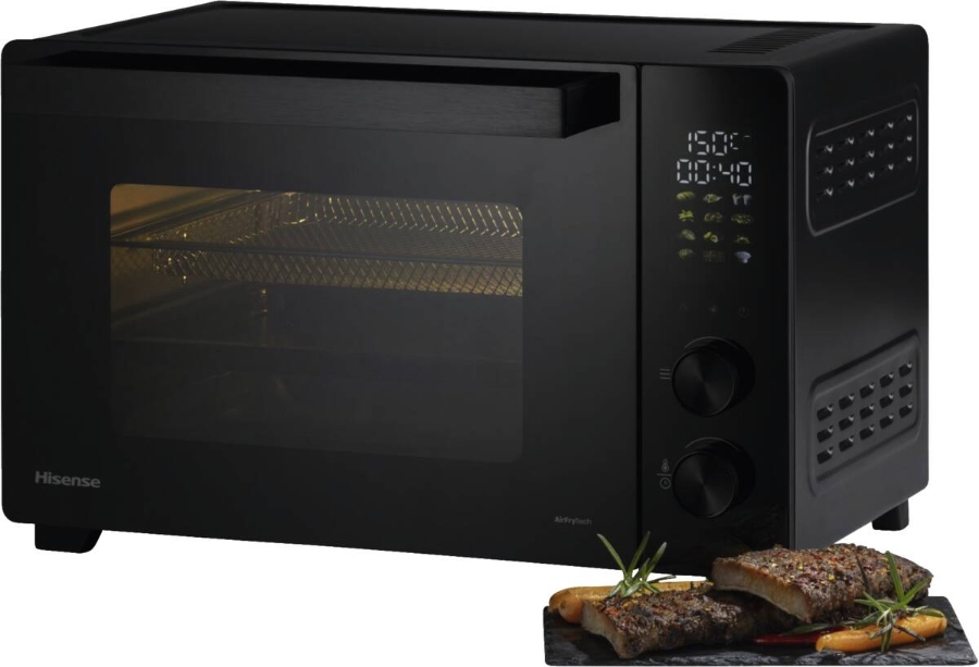 Hisense HOM30AF  Mini-Ofen/30 L Kapazität/1800 W Leistung/230° max.  Ofentemperatur/Umluftfunktion Schwarz