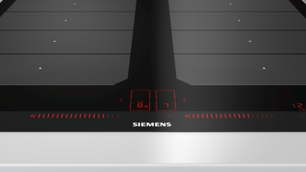Siemens EX675LXC1E Induktions-Kochstelle Glaskeramik Edelstahl 60 cm 4 Induktions-Kochzonen, quickStart, powerMove Plus