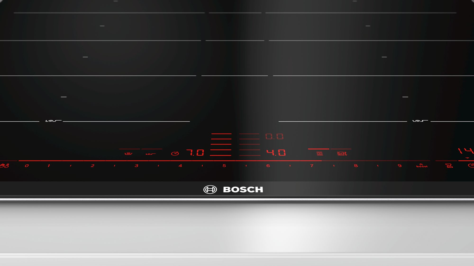Bosch PXY675DC1E Induktion Kochfeld  Glaskeramik 60 cm  Autark Edelstahl  Comfort-Profil