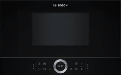 Bosch BFL634GB1 Einbaumikrowelle  Vulkan Schwarz; Schwenktür, links angeschlagen