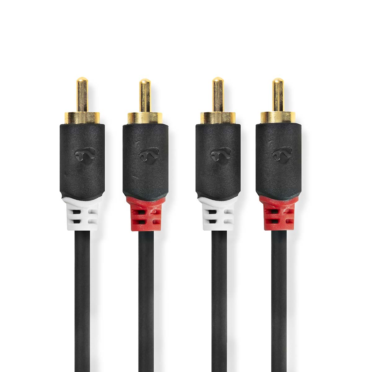 Nedis CABW24200AT10 Stereo Audio Cable| 2x RCA Male | 2x RCA Male | Gold Plated