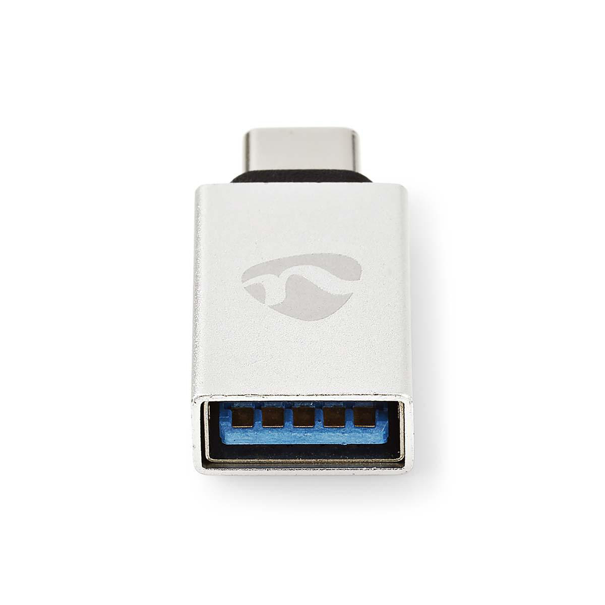 Nedis CCTB60915AL USB-Adapter USB 3.2 Gen 1 | USB-C™ Stecker USB-A Buchse | 5 Gbps | Vernickelt | Silber 