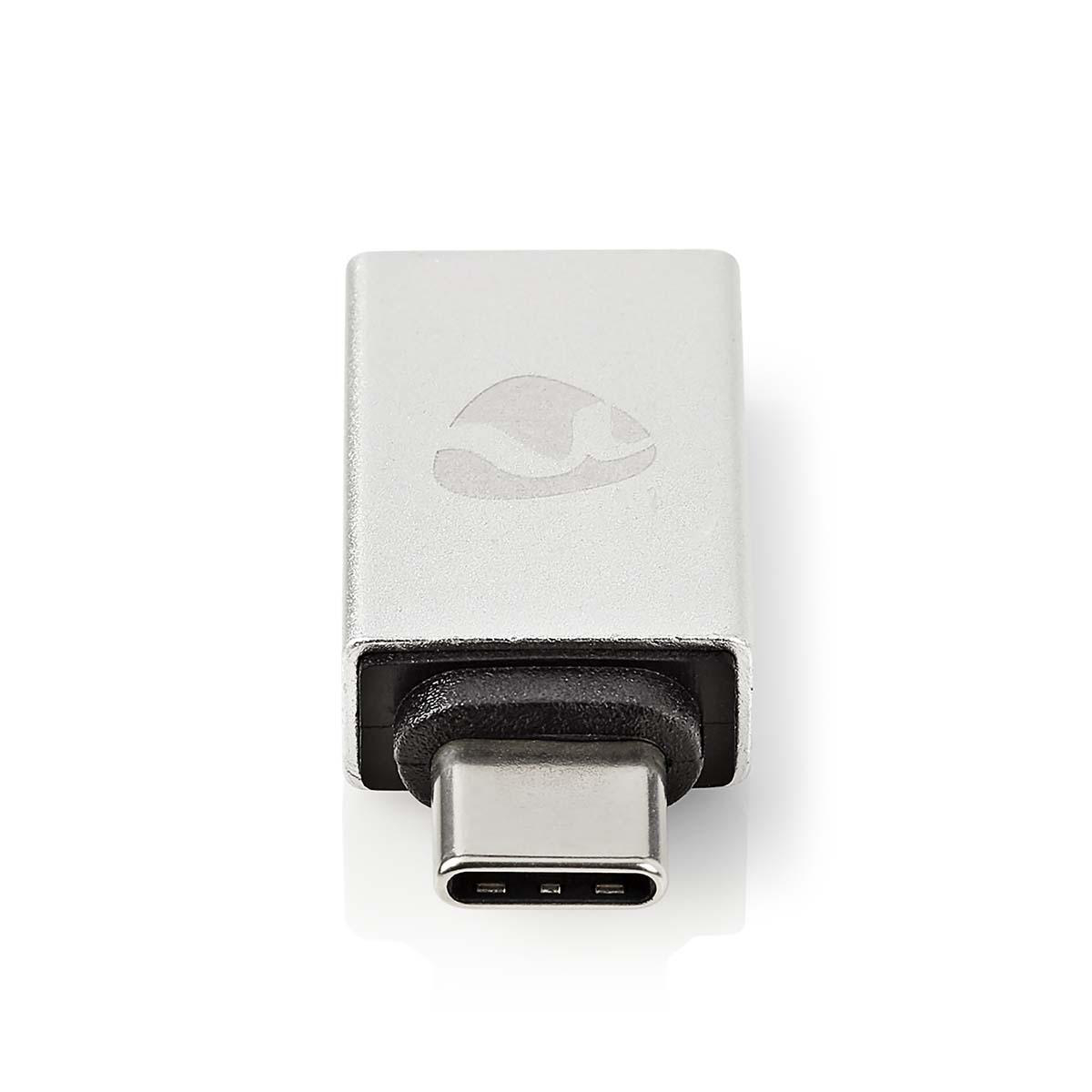Nedis CCTB60915AL USB-Adapter USB 3.2 Gen 1 | USB-C™ Stecker USB-A Buchse | 5 Gbps | Vernickelt | Silber 