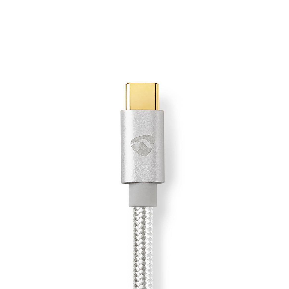 Nedis CCTB39650AL20 Apple Lightning-Kabel | Lightning-Stecker 8-polig – USB-C | 2,0 m | Aluminium