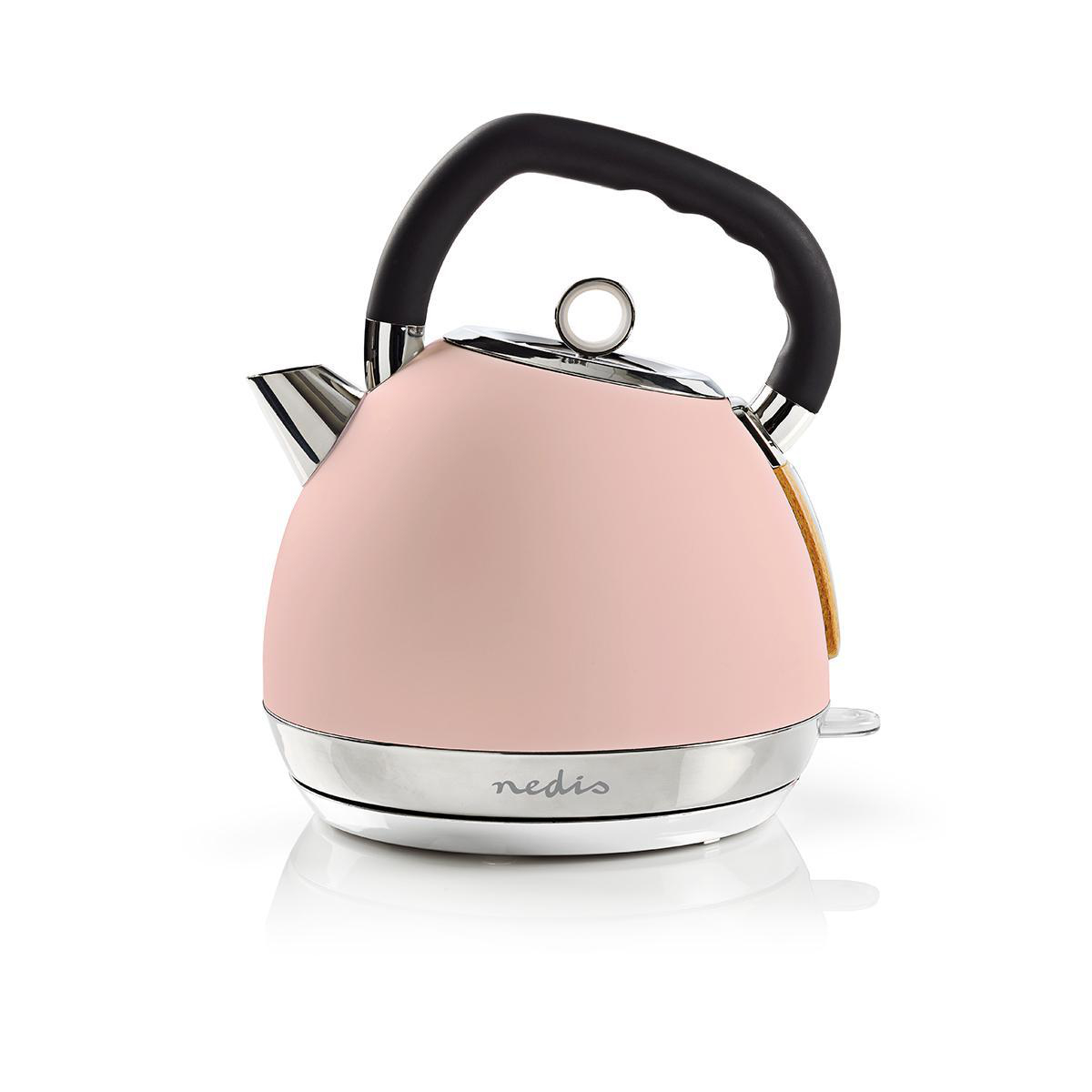 Nedis KAWK520EPK Wasserkocher 1.8 l | Soft-Touch | Pink| Um 360 Grad drehbar